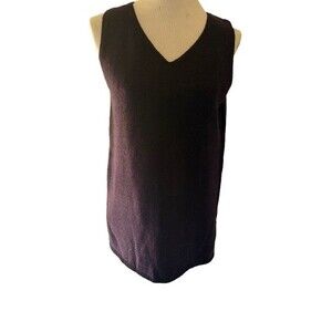 Lauren Ralph Lauren Burgundy  Sleeveless Linen Blend Sweater Vest Size M